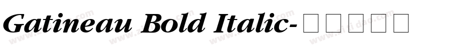 Gatineau Bold Italic字体转换